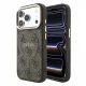 Guess PU Leather Embossed MagSafe Apple iPhone 18 Pro Max hátlapvédő tok, barna(GUHMP18XP4MSEGCW)