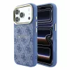 Guess PU Leather Embossed MagSafe Apple iPhone 18 Pro hátlapvédő tok, kék(GUHMP18LP4MSEGCB)