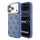 Guess PU Leather Embossed MagSafe Apple iPhone 18 Pro hátlapvédő tok, kék(GUHMP18LP4MSEGCB)