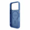 Guess PU Leather Embossed MagSafe Apple iPhone 18 Pro hátlapvédő tok, kék(GUHMP18LP4MSEGCB)