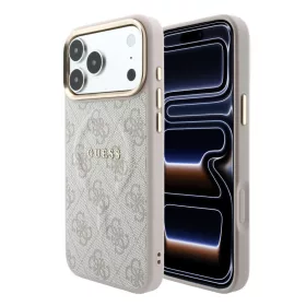   Guess PU Leather Embossed MagSafe Apple iPhone 18 Pro Max hátlapvédő tok, pink (GUHMP18XP4MSEGCP)