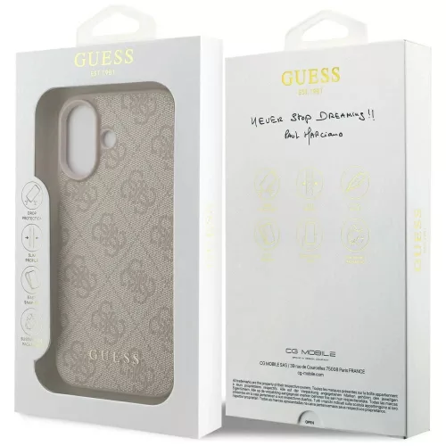 Guess PU 4G Classic Logo Apple iPhone 18 Pro Max hátlapvédő tok pink (GUHCP18XG4GFPI)