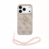 Guess PU Leather 4G Logo Strap Apple iPhone 18 Pro hátlapvédő tok pink (GUHCP18LP4GMGSCP)