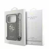Guess PU Leather 4G Logo Strap Apple iPhone 18 Pro hátlapvédő tok fekete (GUHCP18LP4GMGSCK)