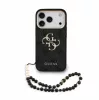 Guess PU Leather 4G Logo Strap Apple iPhone 18 Pro Max hátlapvédő tok fekete (GUHCP18XP4GMGSCK)