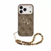 Guess PU Leather 4G Logo Strap Apple iPhone 18 Pro Max hátlapvédő tok barna (GUHCP18XP4GMGSCW)