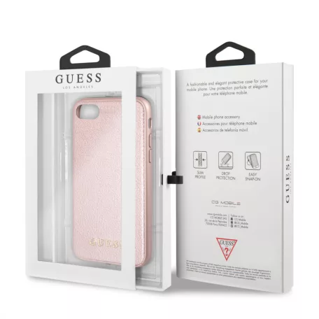 Guess Apple iPhone 7 / 8 / SE2 / SE3 (4.7) IriDescent hátlapvédő tok rozéarany (GUHCI8IGLRG)