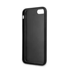   Guess Apple iPhone 7 / 8 / SE2 / SE3 (4.7) Saffiano PU Silicone hátlapvédő tok fekete (GUHCI8SLSABK)