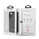 Guess Apple iPhone 7 / 8 / SE2 / SE3 (4.7) Saffiano PU Silicone hátlapvédő tok fekete (GUHCI8SLSABK)