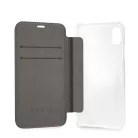 Guess Apple iPhone X / XS 4G oldalra nyíló könyv tok szürke (GUFLBKPXGF4GG)