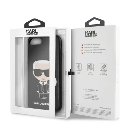 Karl Lagerfeld Apple iPhone 7 Plus / 8 Plus (5.5) Iconic hátlapvédő tok fekete (KLHCI8LIKPUBK)