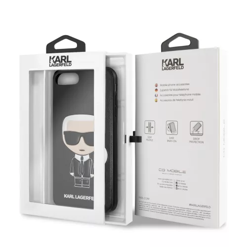 Karl Lagerfeld Apple iPhone 7 Plus / 8 Plus (5.5) Iconic hátlapvédő tok fekete (KLHCI8LIKPUBK)