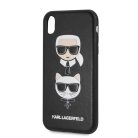 Karl Lagerfeld and Choupette Apple iPhone XR (6.1) hátlapvédő tok fekete (KLHCI61KICKC)