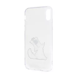   Karl Lagerfeld Apple iPhone X / XS Fun Choupette hátlapvédő tok átlátszó (KLHCPXCFNRC)