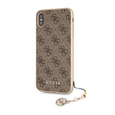   Guess Apple iPhone XS Max (6.5) Charms Hard Case 4G hátlapvédő tok barna (GUHCI65GF4GBR)