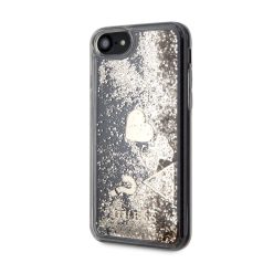   Guess Apple iPhone 7 / 8 / SE2 / SE3 (4.7) New Glitter Hearts hátlapvédő tok arany (GUHCI8GLHFLGO)