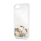 Guess Apple iPhone 7 / 8 / SE2 / SE3 (4.7) New Glitter Hearts hátlapvédő tok arany (GUHCI8GLHFLGO)