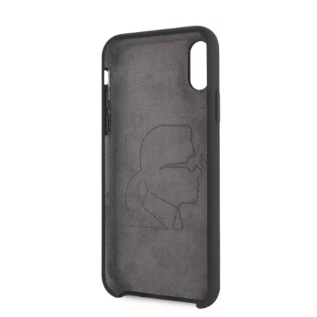 Karl Lagerfeld Apple iPhone X / XS Full Body Iconic hátlapvédő tok fekete (KLHCPXSLFKBK)