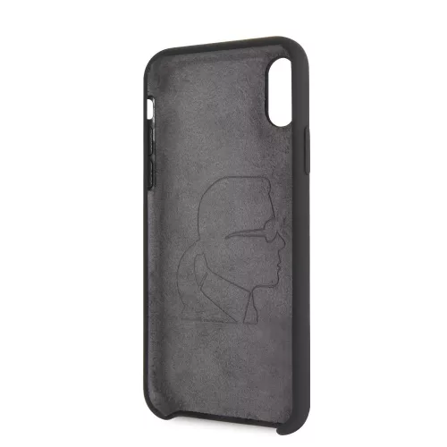 Karl Lagerfeld Apple iPhone X / XS Full Body Iconic hátlapvédő tok fekete (KLHCPXSLFKBK)