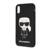 Karl Lagerfeld Apple iPhone XR (6.1) hátlapvédő tok fekete (KLHCI61SLFKBK)