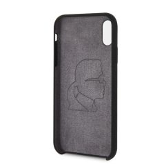   Karl Lagerfeld Apple iPhone XR (6.1) hátlapvédő tok fekete (KLHCI61SLFKBK)