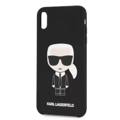   Karl Lagerfeld Apple iPhone XS Max (6.5) Full Body Iconic hátlapvédő tok fekete (KLHCI65SLFKBK)