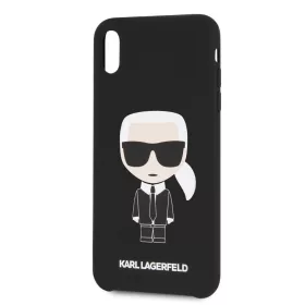   Karl Lagerfeld Apple iPhone XS Max (6.5) Full Body Iconic hátlapvédő tok fekete (KLHCI65SLFKBK)