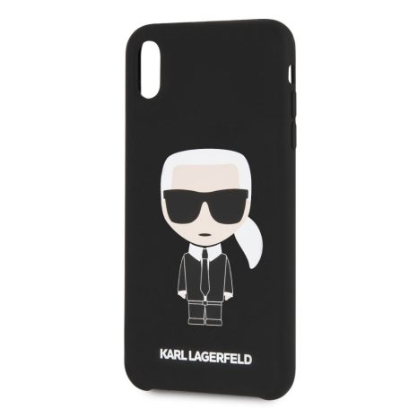 Karl Lagerfeld Apple iPhone XS Max (6.5) Full Body Iconic hátlapvédő tok fekete (KLHCI65SLFKBK)