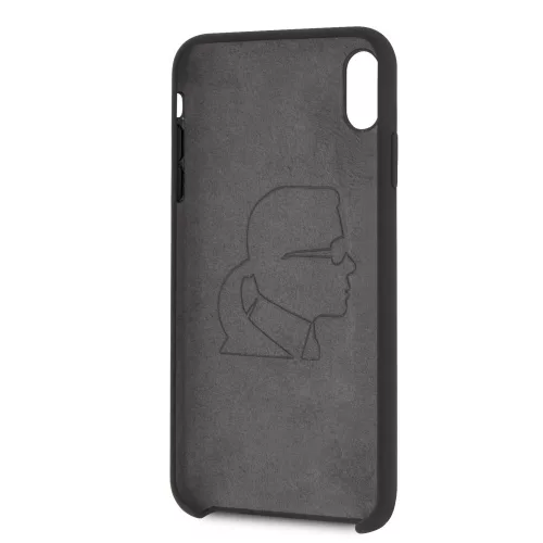 Karl Lagerfeld Apple iPhone XS Max (6.5) Full Body Iconic hátlapvédő tok fekete (KLHCI65SLFKBK)