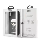 Karl Lagerfeld Apple iPhone XS Max (6.5) Full Body Iconic hátlapvédő tok fekete (KLHCI65SLFKBK)