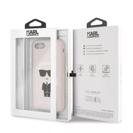 Karl Lagerfeld Apple iPhone 7 / 8 / SE2 / SE3 (4.7) Full Body hátlapvédő tok pink (KLHCI8SLFKPI)