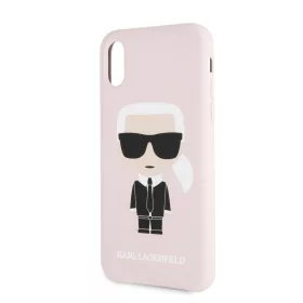   Karl Lagerfeld Apple iPhone X / XS Iconic Full Body hátlapvédő tok pink (KLHCPXSLFKPI)