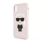 Karl Lagerfeld Apple iPhone XR (6.1) hátlapvédő tok pink (KLHCI61SLFKPI)