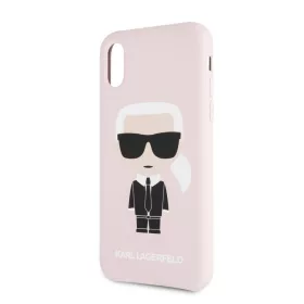   Karl Lagerfeld Apple iPhone XR (6.1) hátlapvédő tok pink (KLHCI61SLFKPI)
