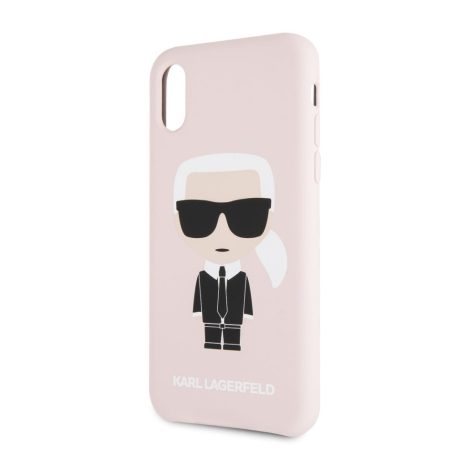 Karl Lagerfeld Apple iPhone XR (6.1) hátlapvédő tok pink (KLHCI61SLFKPI)