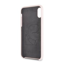   Karl Lagerfeld Apple iPhone XR (6.1) hátlapvédő tok pink (KLHCI61SLFKPI)