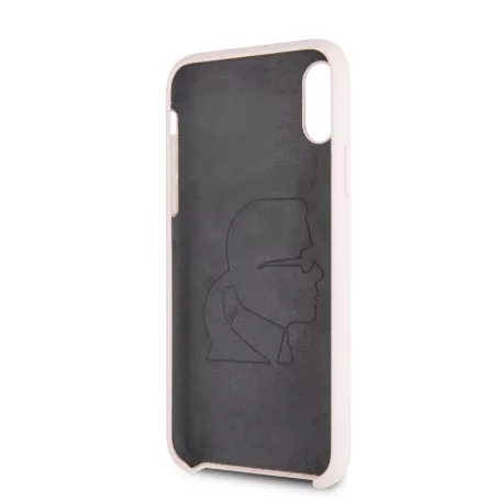 Karl Lagerfeld Apple iPhone XR (6.1) hátlapvédő tok pink (KLHCI61SLFKPI)