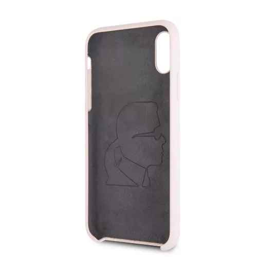 Karl Lagerfeld Apple iPhone XR (6.1) hátlapvédő tok pink (KLHCI61SLFKPI)