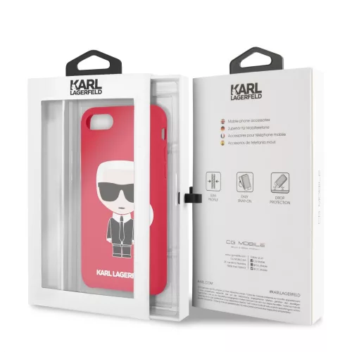 Karl Lagerfeld Apple iPhone 7 / 8 / SE2 / SE3 (4.7) Full Body hátlapvédő tok piros (KLHCI8SLFKRE)