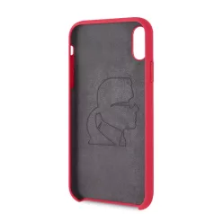   Karl Lagerfeld Apple iPhone XR (6.1) Iconic Full Body hátlapvédő tok piros (KLHCI61SLFKRE)