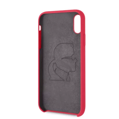 Karl Lagerfeld Apple iPhone XR (6.1) Iconic Full Body hátlapvédő tok piros (KLHCI61SLFKRE)
