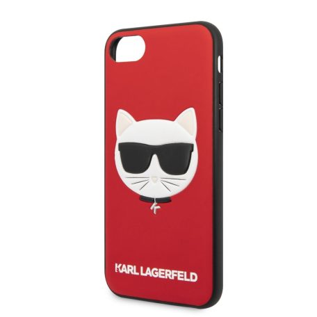 Karl Lagerfeld Apple iPhone 7 / 8 / SE2 / SE3 (4.7) Embossed Glitter hátlapvédő tok piros (KLHCI8GLRE)