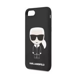   Karl Lagerfeld Apple iPhone 7 / 8 / SE2 / SE3 (4.7) Iconic Glitter hátlapvédő tok fekete (KLHCI8ICGBK)