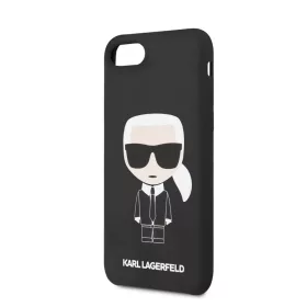   Karl Lagerfeld Apple iPhone 7 / 8 / SE2 / SE3 (4.7) Iconic Glitter hátlapvédő tok fekete (KLHCI8ICGBK)