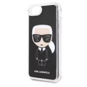   Karl Lagerfeld Apple iPhone 7 / 8 / SE2 / SE3 (4.7) Iconic Full Body Glitter hátlapvédő tok fekete (KLHCI8DLFKBK)