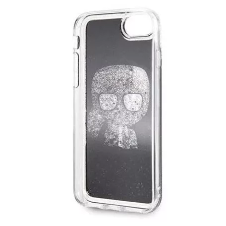 Karl Lagerfeld Apple iPhone 7 / 8 / SE2 / SE3 (4.7) Iconic Full Body Glitter hátlapvédő tok fekete (KLHCI8DLFKBK)