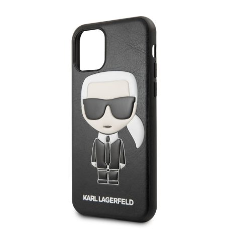 Karl Lagerfeld Apple iPhone 11 (6.1) 2019 Embossed hátlapvédő tok fekete (KLHCN61IKPUBK)