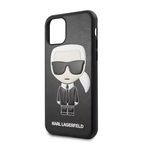 Karl Lagerfeld Apple iPhone 11 (6.1) 2019 Embossed hátlapvédő tok fekete (KLHCN61IKPUBK)