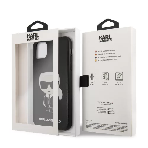 Karl Lagerfeld Apple iPhone 11 Pro Max (6.5) 2019 Embossed hátlapvédő tok fekete (KLHCN65IKPUBK)