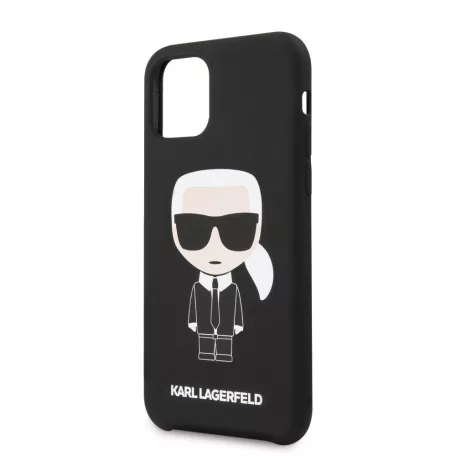 Karl Lagerfeld Apple iPhone 11 (6.1) 2019 Iconic hátlapvédő tok fekete (KLHCN61SLFKBK)